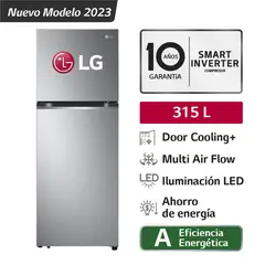 LG - Refrigeradora GT31BPP 315L Door Cooling Top Freezer Plateada LG