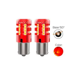 NAOEVO - Led Señal PY21W BAU15S CANBUS Luz Roja 2500LM