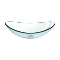 GENERICO - OVALIN BOWL OVAL DE VIDRIO TRANSLUCIDO 55CM