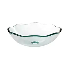 GENERICO - OVALIN BOWL REDONDO DE VIDRIO TRANSLUCIDO FLOR 42CM