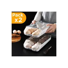 OEM - Porta Huevos de 2 Niveles Apilable Capacidad 28 Huevos