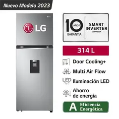 LG - Refrigeradora 314LT GT31WPP Plateada Door Cooling Top Freezer