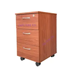 TEMEL - Cajonera de Melamina de 03 Cajones. Gavetero 3 Cajones. Oficina.