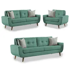 GENERICO - Juego de Sala Berlín 3-2-1 - Verde Jade