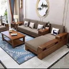 DMUEBLES - SECCIONAL ALLISON + SILLON + MESA DE CENTRO