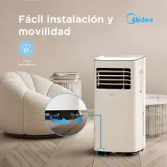 MIDEA - AIRE ACONDICIONADO PORTATIL DE 12,000 BTU CONVENCIONAL FRIO SOLO.