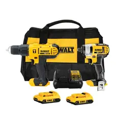 DEWALT - DCK222D2 KIT TALADRO PERCUTOR DCD776 + ATORNILLADOR DCF885 20V