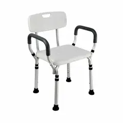 FIRST CARE - Silla de Ducha con Apoya Brazos de Aluminio para Baño