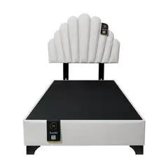 BARAKA HOME - Dormitorio Afrodita + Cabecera patas ajustables 2 plz - Ivory