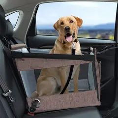 QUE PATAS PET SHOP - Asiento Copiloto Marrón para Perros Grandes