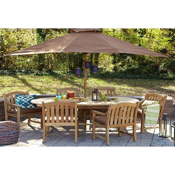COMEDOR DMUEBLES MESAN 6 SILLAS + SOMBRILLA