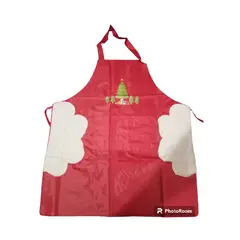 GENERICO - Mandil delantal navideño impermeable con secador y bolsillo