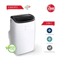 RHEEM - AIRE ACONDICIONADO PORTATIL DE 9,000 BTU CONVENCIONAL FRIO SOLO.