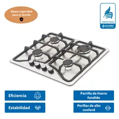 CHALLENGER - Cocina Empotrable GN Inox 4 hornillas SD 6140