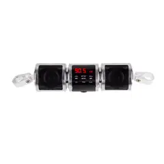 GENERICO - Parlante MT487 Cromado Bluetooth MP3 para motocicletas