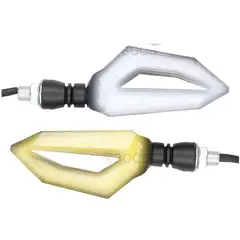 DENISASAA - Intermitente LED para motocicleta luz amarilla luz blanca