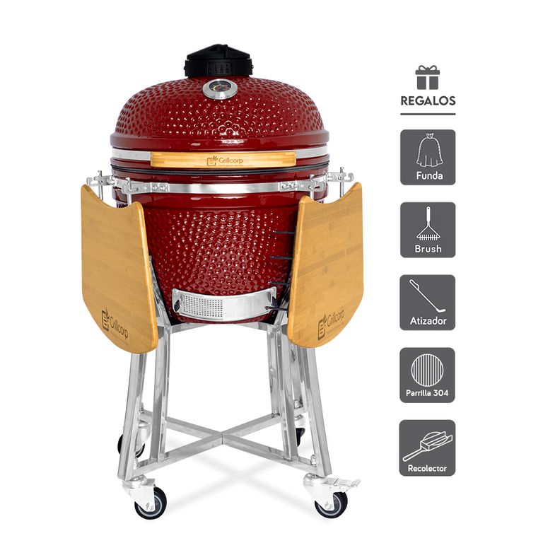 Kamado Granada 20 Rojo + 4 accesorios