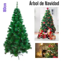 OEM - Arbol Navidad Pino Verde Disponible de 180cm Fácil de Armar