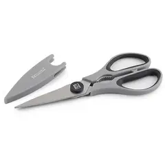 FACUSA - Tijera de Cocina Mango Gris con Funda Imantada