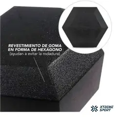 XTREME SPORT - Mancuernas Pesas Hexagonal de 25kg Ergonomica