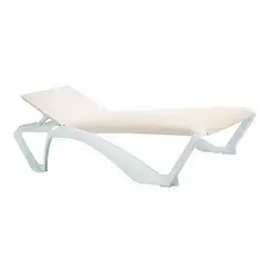 ZIYAZ - Tumbona Marina Club Blanco - Beige