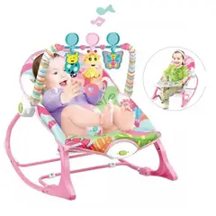 IDEAL - SILLA MECEDORA VIBRADORA MUSICAL KIMMY ROSADO