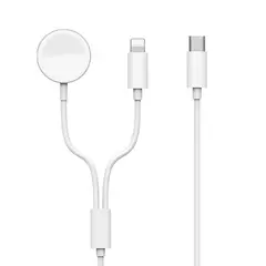 WIWU - Cargador magnético inalámbrico 2 en 1 para apple watch 7,
