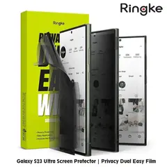 RINGKE - Mica de goma Anti Espía Dual Easy Galaxy S23 Ultra