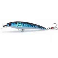 GENERICO - Señuelo de pesca minnow blue stripe