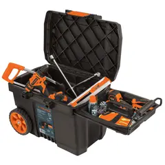 TRUPER - Caja para herramienta de 23 con ruedas y mango telescópico