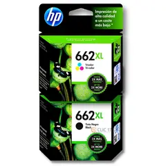 HP - Kit Tinta 662XL Negro Tricolor