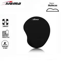 SIGMA - PAD MOUSE SIGMA X55 NEGRO CON DESCANSADOR