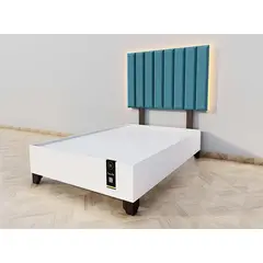 BARAKA HOME - Dormitorio Enns + Cabecera Led Córdoba 2 plz - Cobalto y Blanco