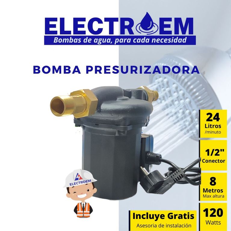 BOMBA SILENCIOSA PRESURIZADORA PARA DUCHA , THERMA Y LAVADORA.