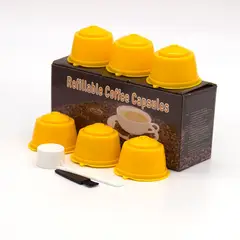 DENISASAA - 6 Cápsulas Filtro De Café Reutilizables Para Dolce Gusto-Amarillo