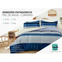 VENEZIA - Set Edredón QUEEN Piel de Ángel con Carnero Sabanas y Fundas 100 Calidad.