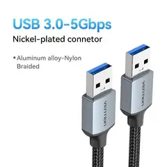 VENTION - Cable Usb 3.0 PREMIUM (2m) Macho & Macho Disco Duro PC