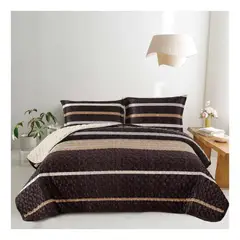 VENEZIA - Set de Cubrecama 2 Pz con Sherpa Modelo EUROPEO 100% Algodón