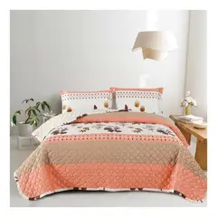 VENEZIA - Set de Cubrecama 2 Pz con Sherpa Modelo EUROPEO 100% Algodón