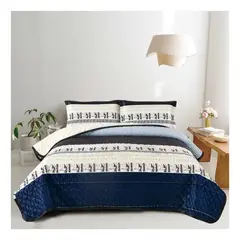 VENECIA - Set de Cubrecama 2 Pz + Fundas + Sabanas de 5 Piezas