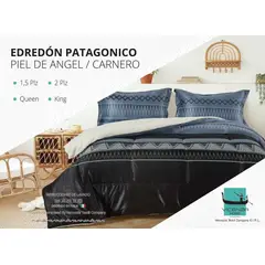 VENEZIA - Set Edredón 2Pz Piel de Ángel con Carnero Sabanas y Fundas 100 Calidad.