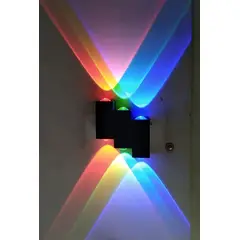 GENERICO - Lampara de pared Aplique LED 6 W escalera RGB y Luz Cálida