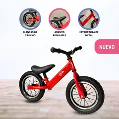 CUZKA - Bicicleta de Equilibrio Aro 12 «BALANCE» Red