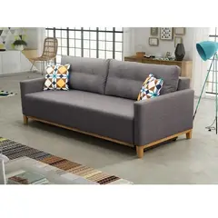 DMUEBLES - SOFA CAMA AMBER 1.5 PLAZAS GRIS OSCURO