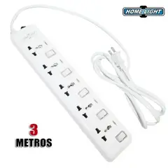 HOME LIGHT - Supresor de Pico 5 Tomas IND 3M 18AWG LUXURY HL