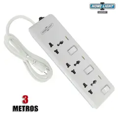 HOME LIGHT - Supresor de Pico 3 Tomas IND 3M 18AWG LUXURY HL