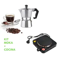 GENERICO - Cafetera moka italiana 3tz estufa eléctrica