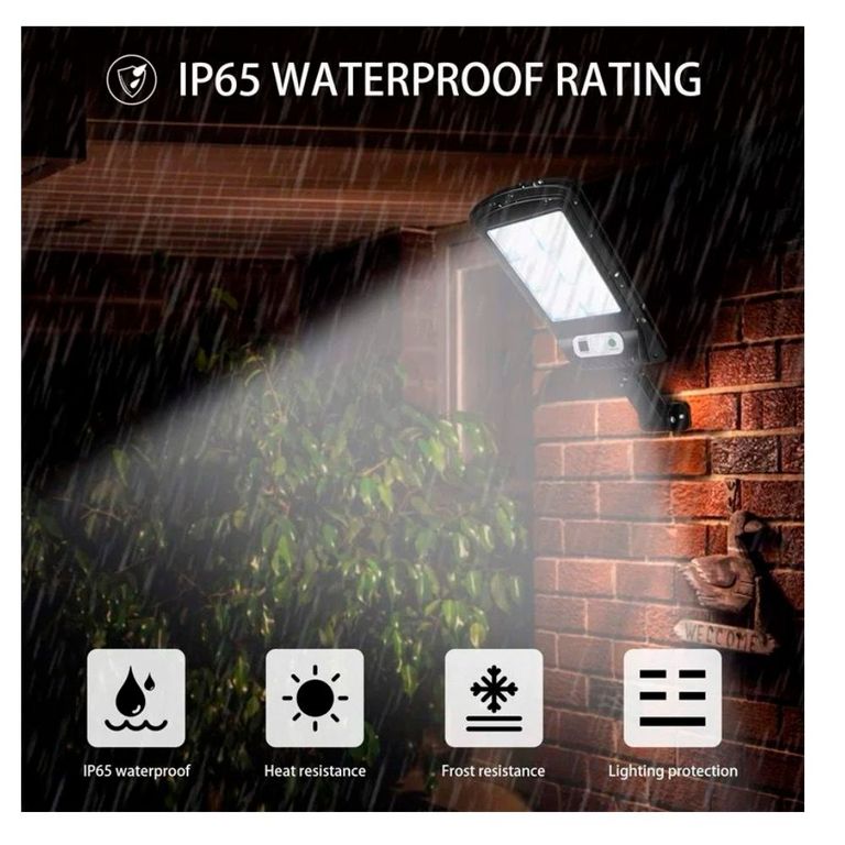 Lampara Solar 6 Celdas con Control Remoto para Exteriores Recargable