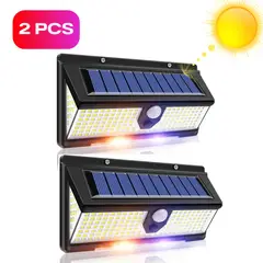 GENERICO - Lampara Foco Luz LED con Panel Solar con Sensor Movimiento Bateria Recargable