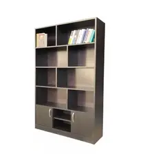 AMUEBLE - Librero organizador MIJAEL WUENGE tiendas melamina 18mm